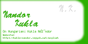 nandor kukla business card